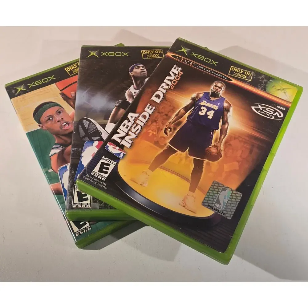 NBA Inside Drive 2002 2003 2004 Original Xbox Game Lot (3) CIB Complete In Box